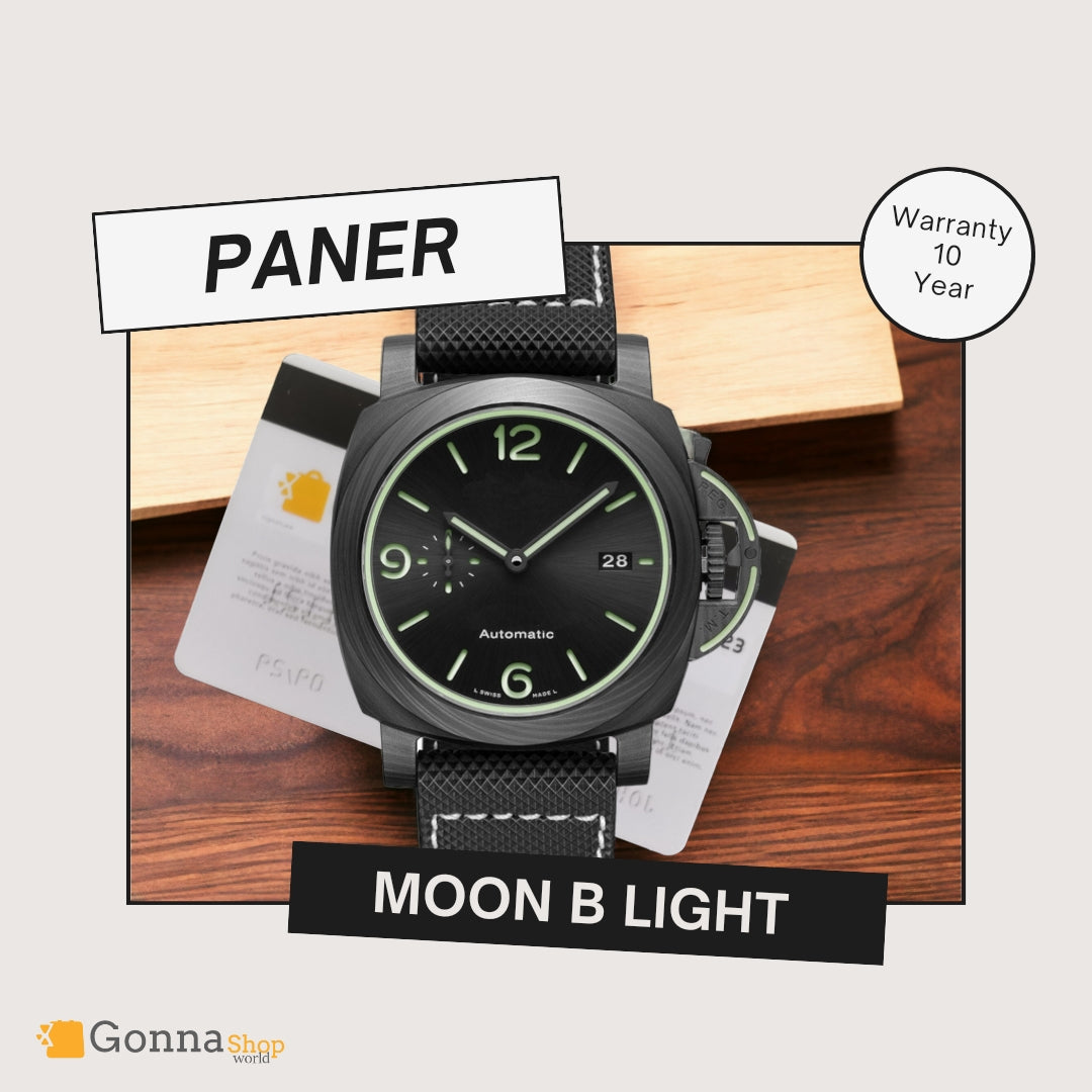 Luxury Watch Paner Moon Black Light