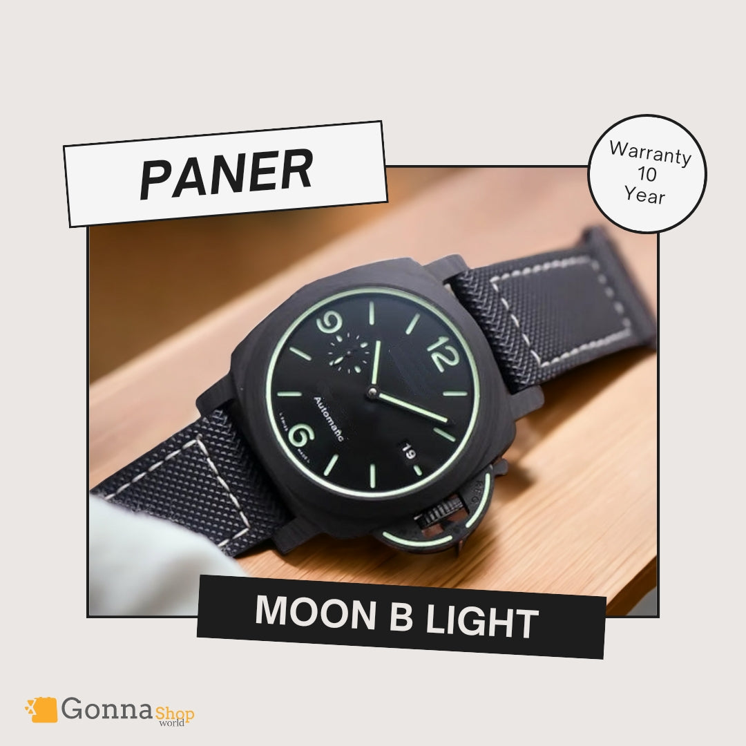 Luxury Watch Paner Moon Black Light