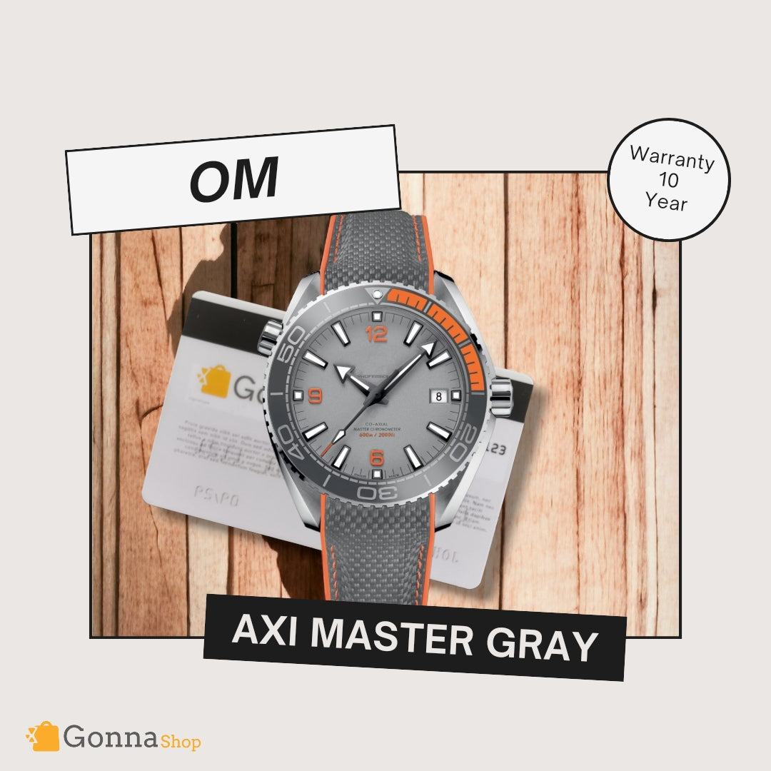 ساعة فاخرة OM Axi Master باللون الرمادي