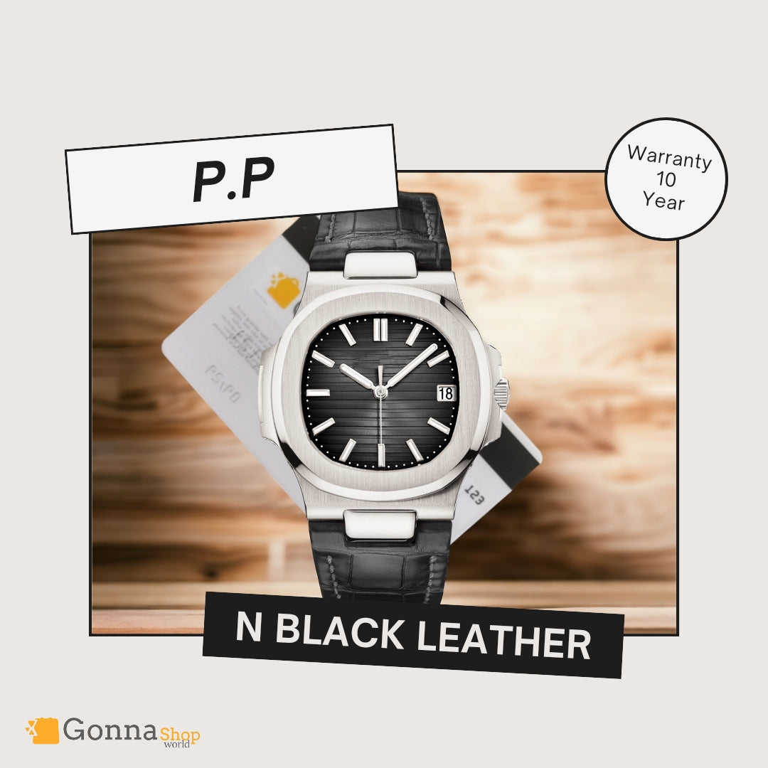 Luxury Watch P.p Naut Black Leather