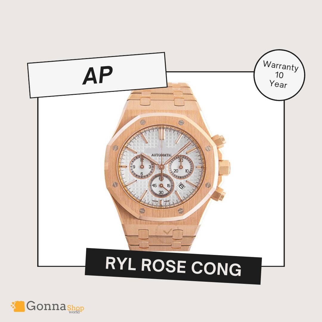 Luxury Watch Luxury Watch Ap RYL Cong Rose Plated 18k White