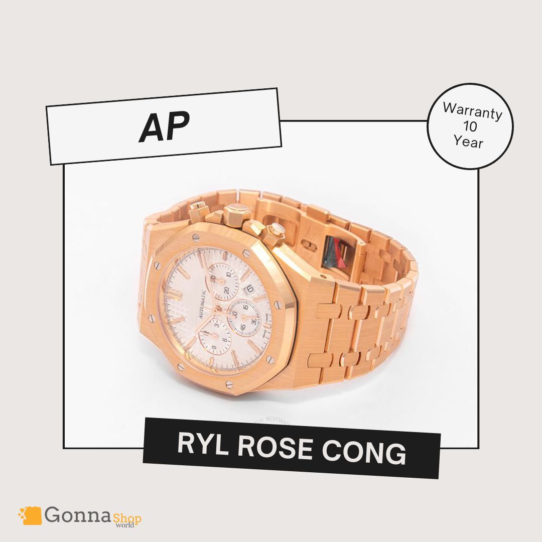 Luxury Watch Luxury Watch Ap RYL Cong Rose Plated 18k White