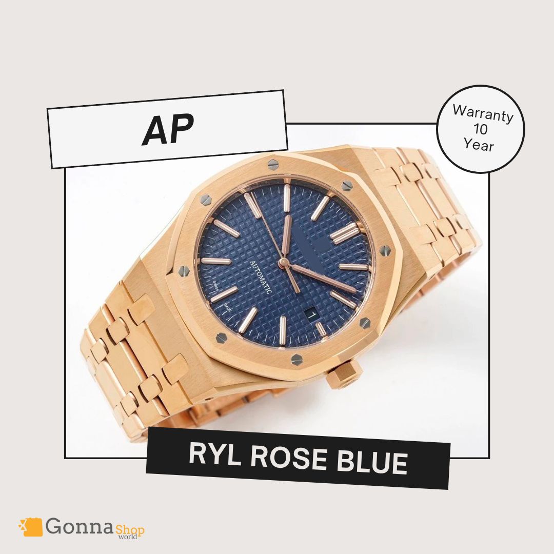 Luxury Watch Luxury Watch Ap RYL Rose Plated 18k Blue