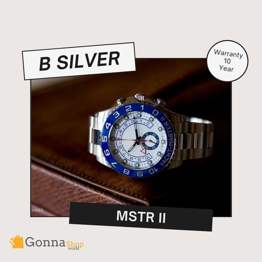 Luxury Watch Mstr II Silver Blue