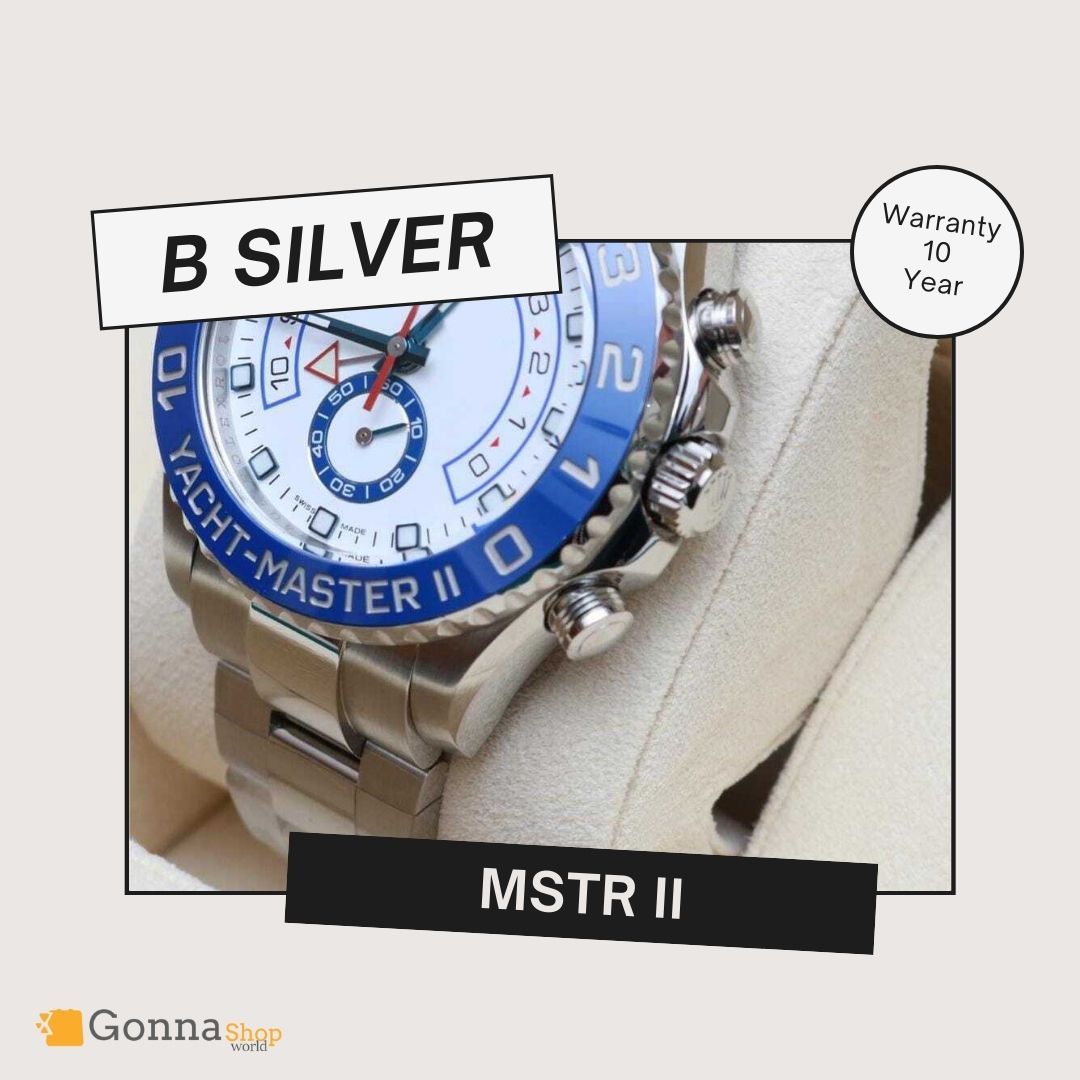 Luxury Watch Mstr II Silver Blue