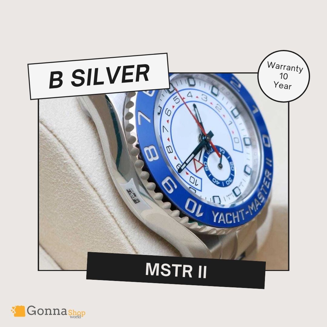 Luxury Watch Mstr II Silver Blue