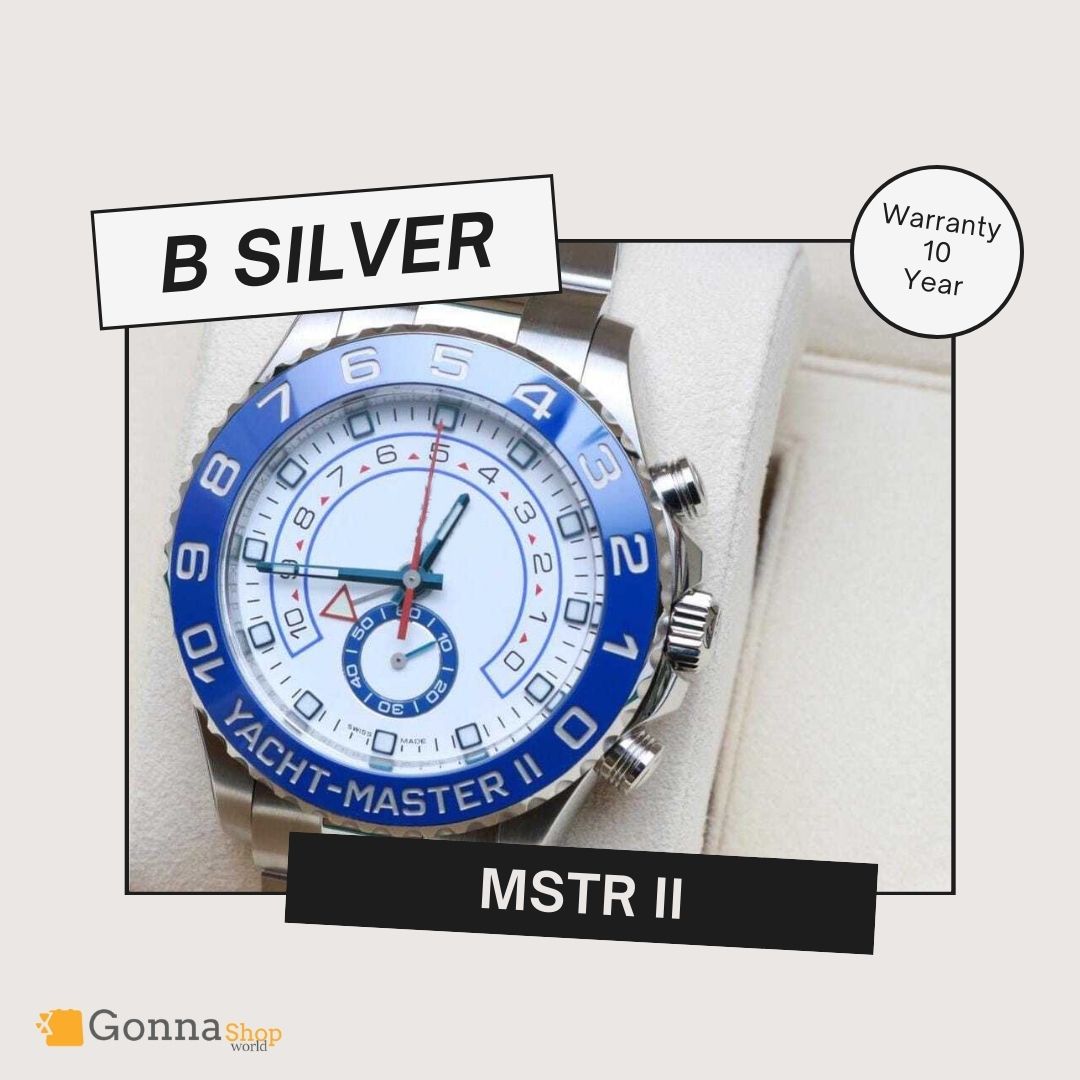 Luxury Watch Mstr II Silver Blue