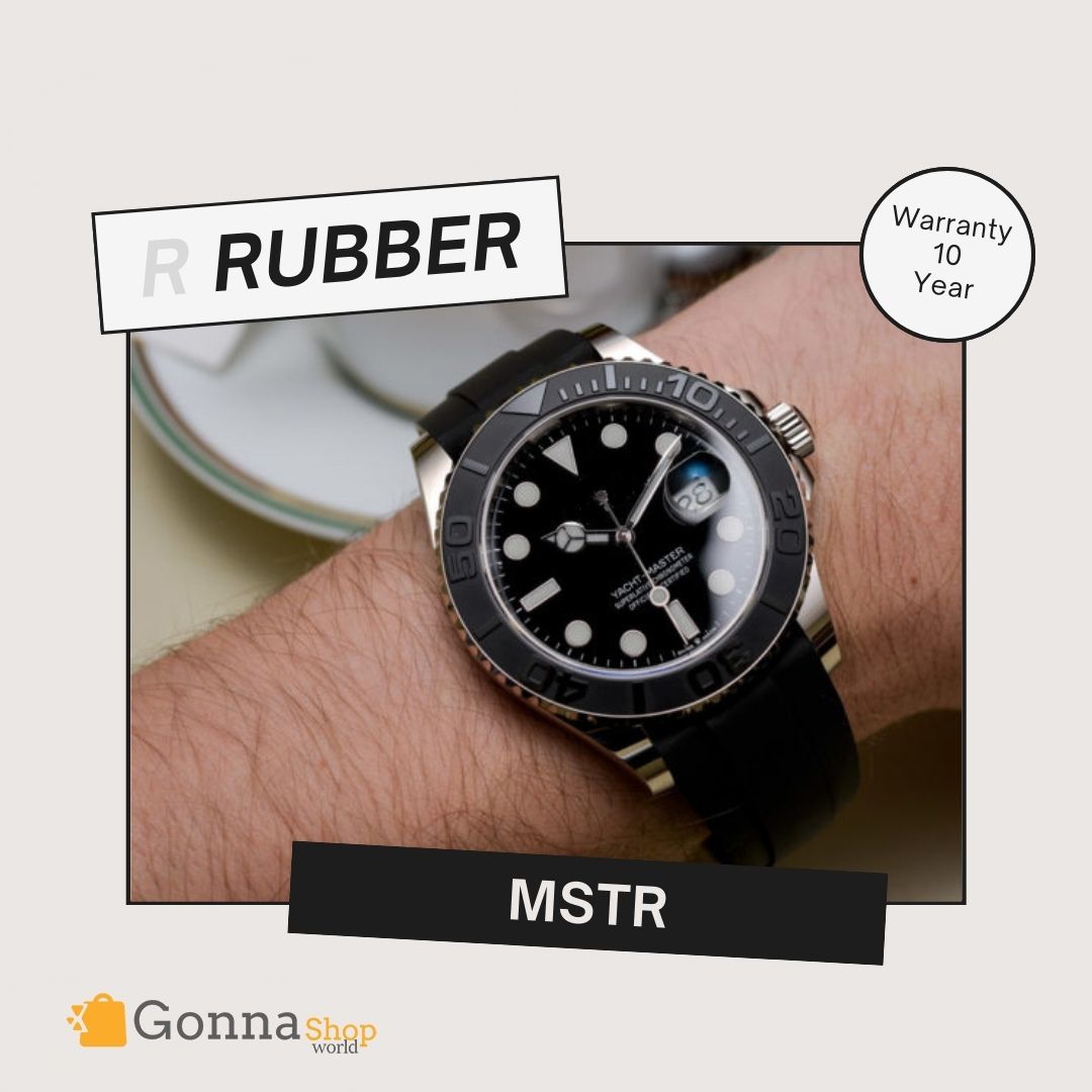 Luxury Watch Mstr silver Rubber