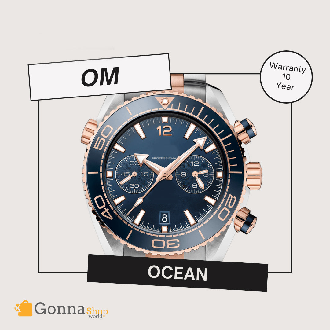 Luxury Watch OM Ocean Half Rose Gold