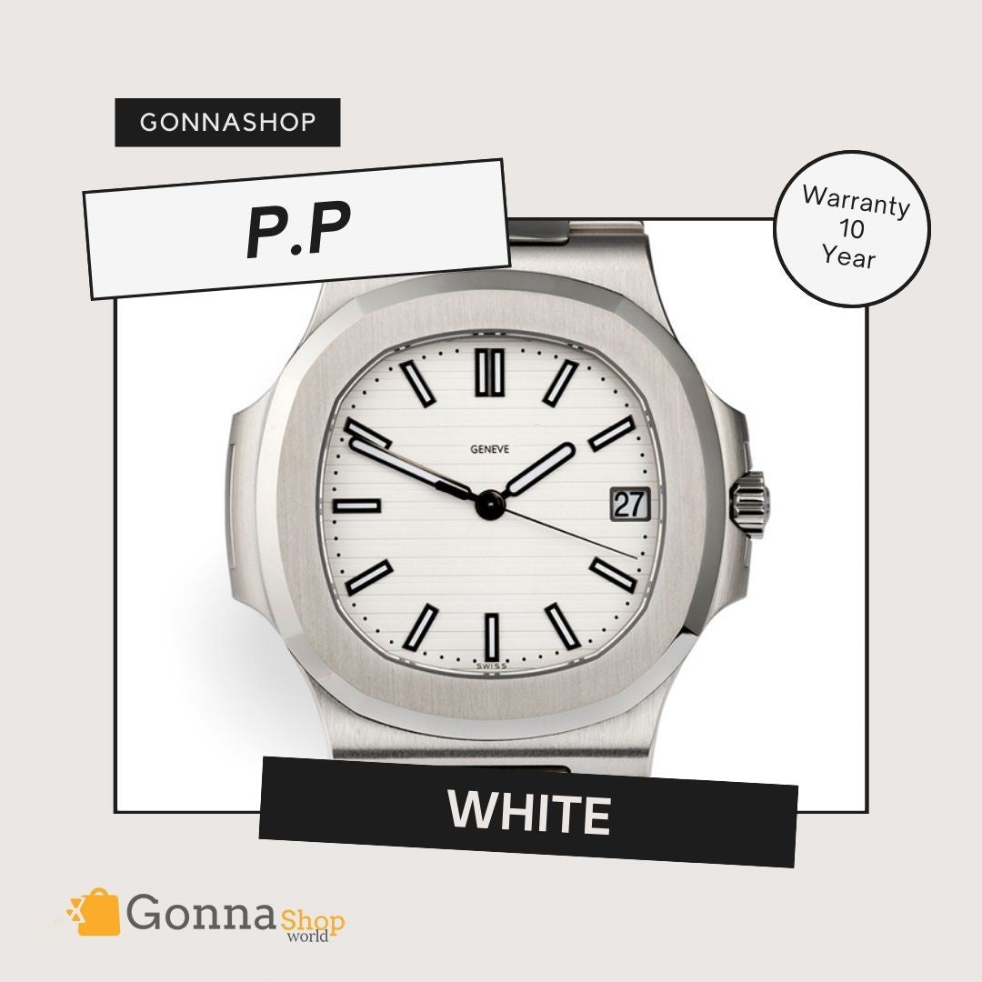 Luxury Watch P.p Naut White