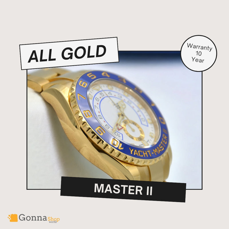 Luxury Watch Mstr II All Gold 18k Plated