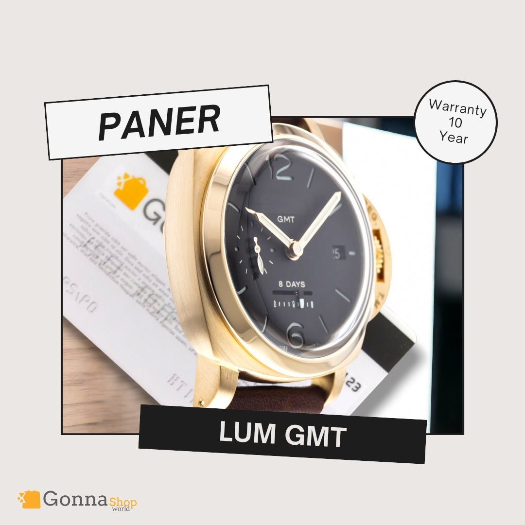 Luxury Watch Paner Lum Gmt Gold