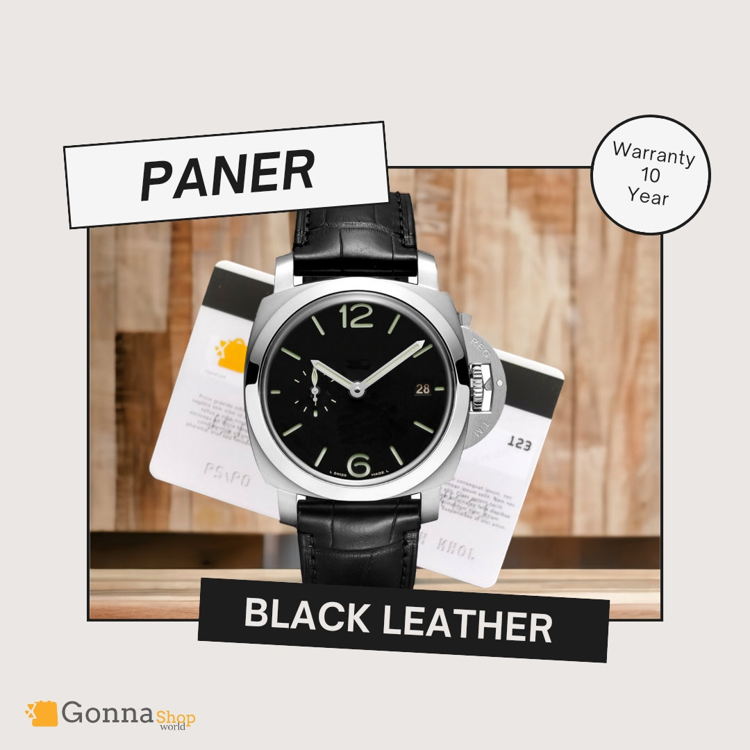 Luxury Watch Paner Lum balck leather