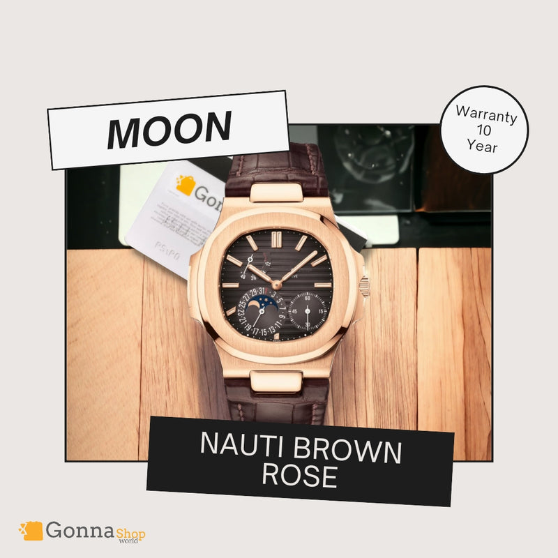 Luxury Watch P.p Moon Brown Rose