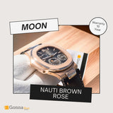 Luxury Watch P.p Moon Brown Rose