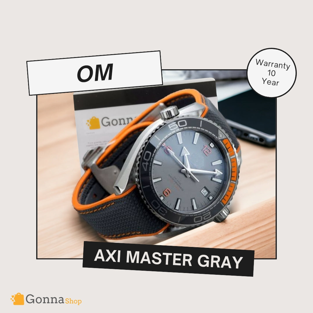 ساعة فاخرة OM Axi Master باللون الرمادي