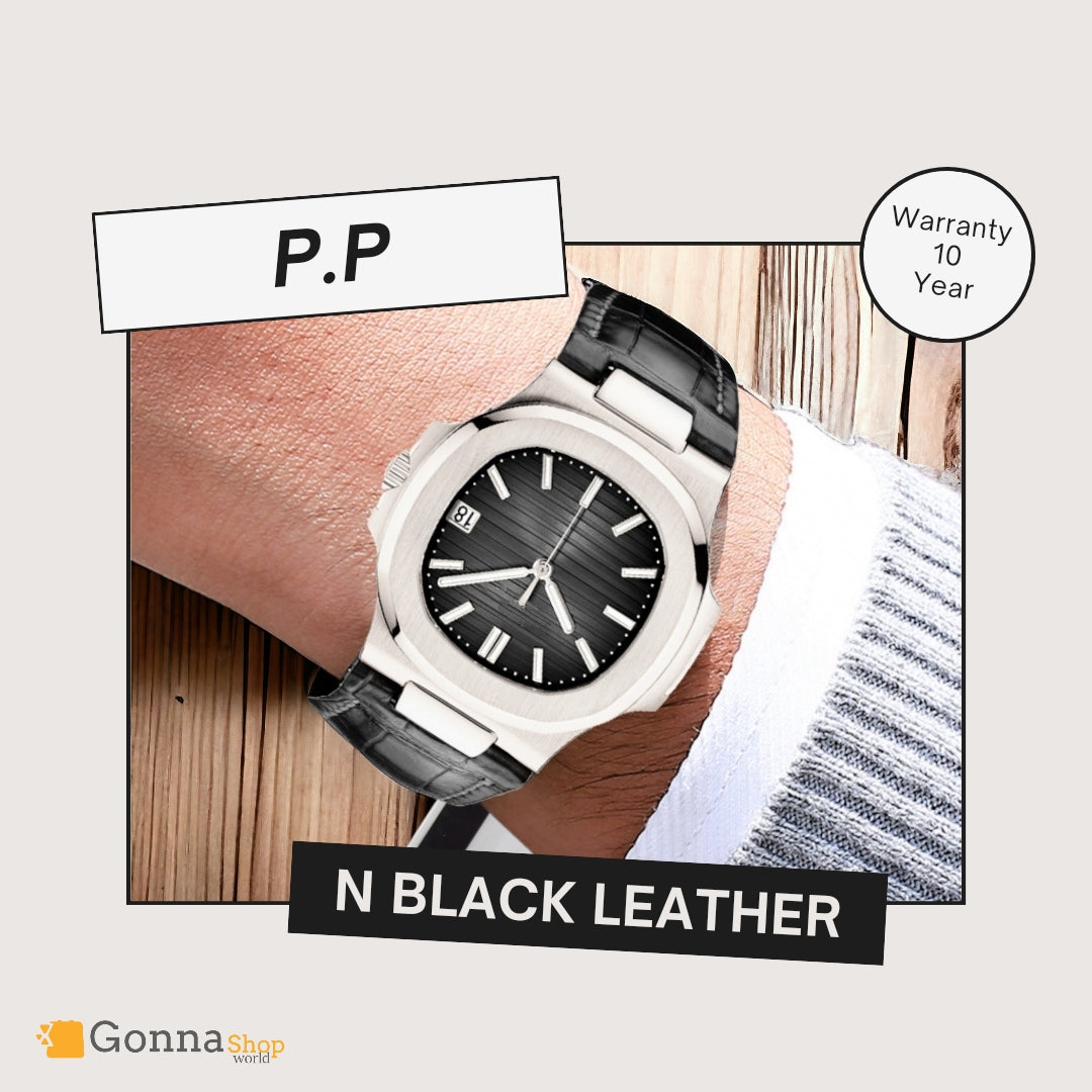 Luxury Watch P.p Naut Black Leather
