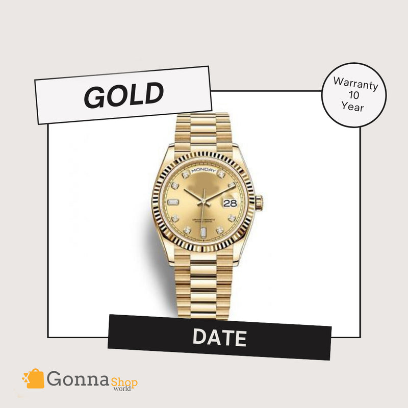 Luxury Watch DTE All Gold 18k Plated For Woman