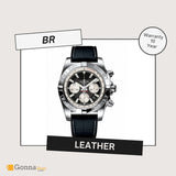 Luxury Watch BR Chronomat Black Dial Leather
