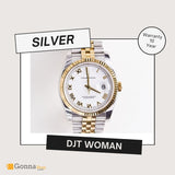 Luxury Watch DJT Half Gold White 36 For Woman 18k Plated