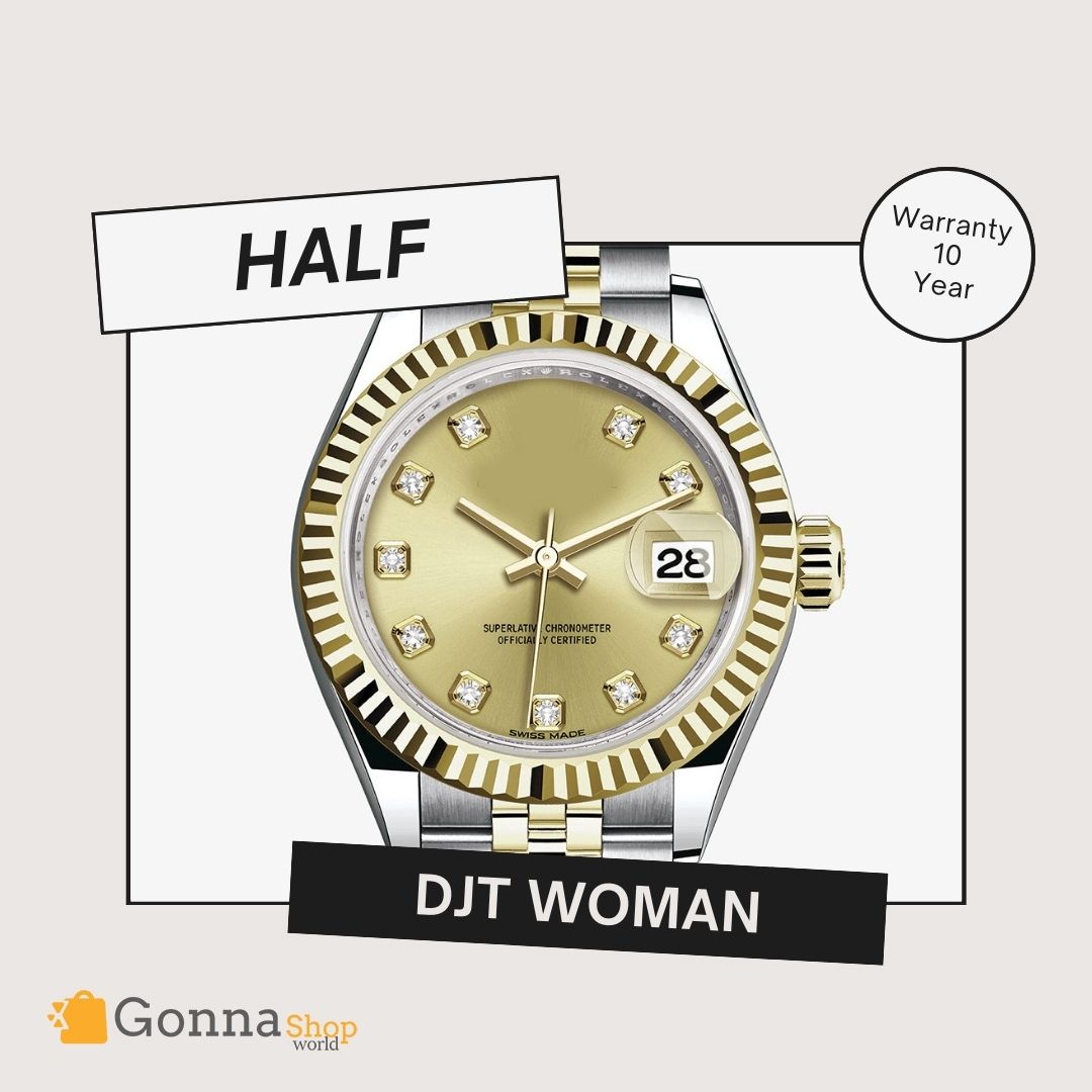 Luxury Watch DJT Woman Half Gold
