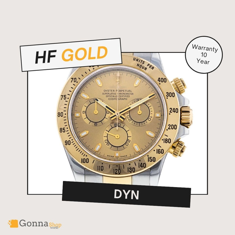 Luxury Watch DYN HF Gold Dial Plated 18k