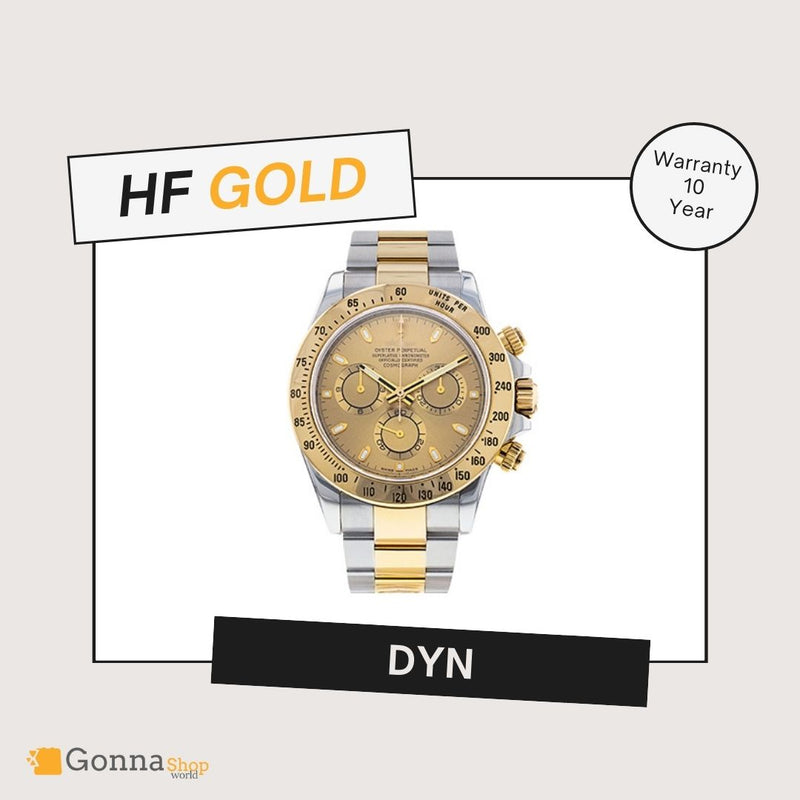 Luxury Watch DYN HF Gold Dial Plated 18k