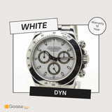 ساعة فاخرة DYN الأبيض الطلب الفضة