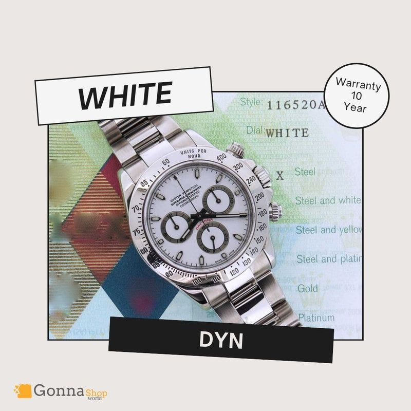 Luxury Watch DYN White Dial Silver