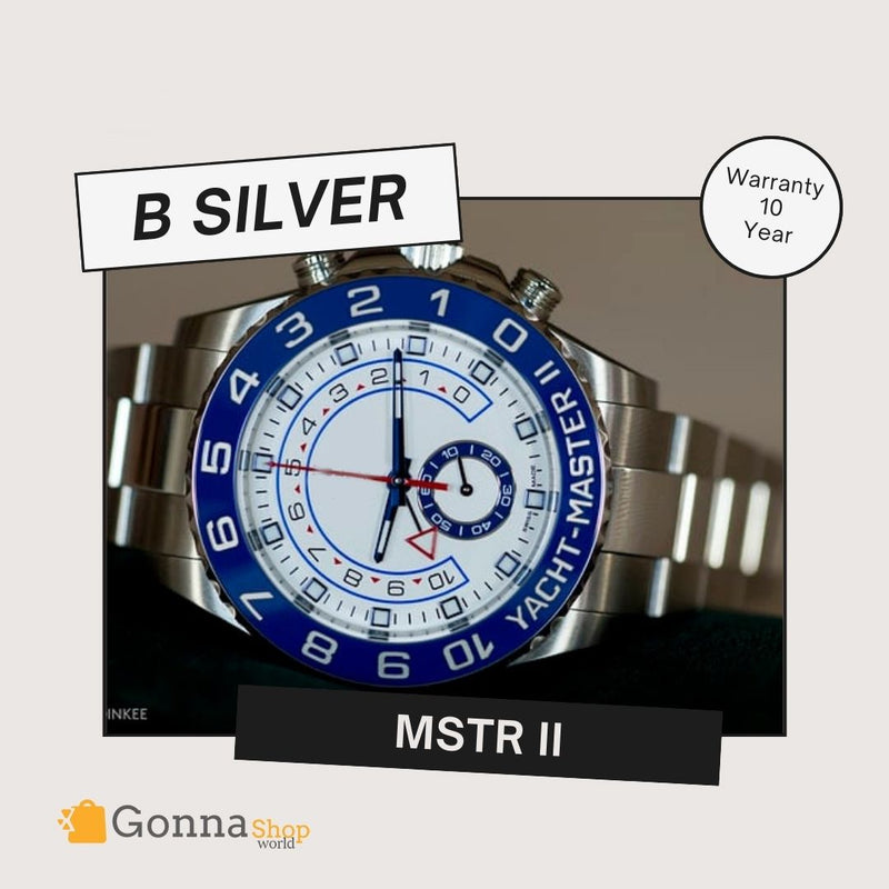 Luxury Watch Mstr II Silver Blue