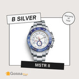 Luxury Watch Mstr II Silver Blue