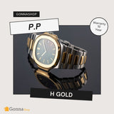 Luxury Watch P.p Naut Half Gold 18k Plated